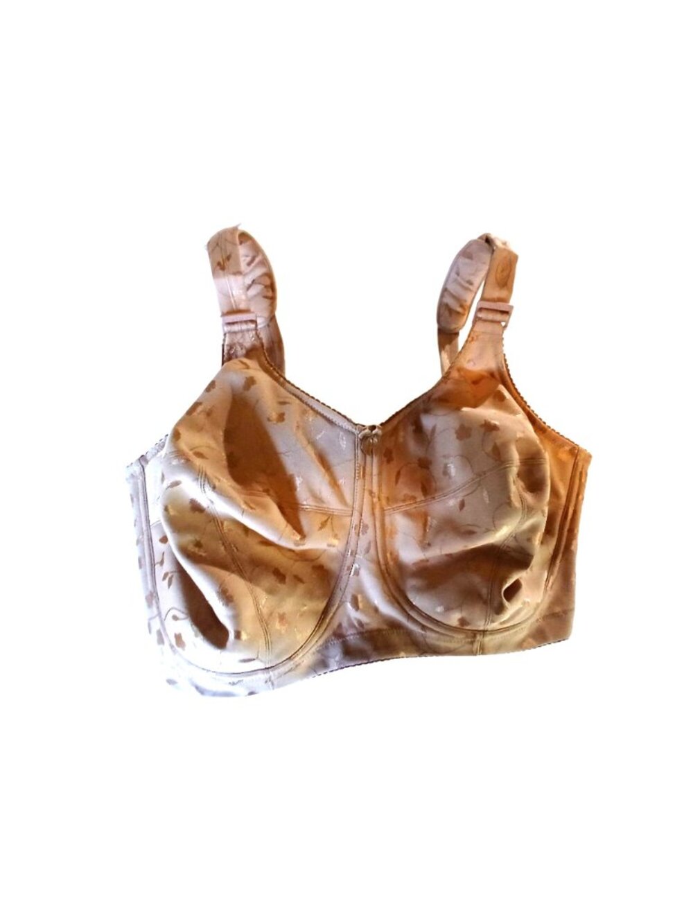 Elila Womens Bra Beige Jacquard Softcup 38H 38 H 1305 Full Coverage Soft Cup - Picture 5 of 13